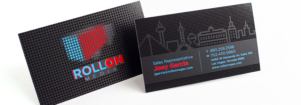 Silk laminated business card with Spot UV printed by Primoprint