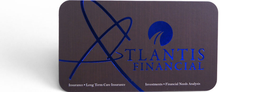 First impression can be important for you and your business brand! Why not take your card to the next level by including stamped foil? Stamped foil gives your cards a shiny and incredible look to the areas selected to receive the metallic foil.