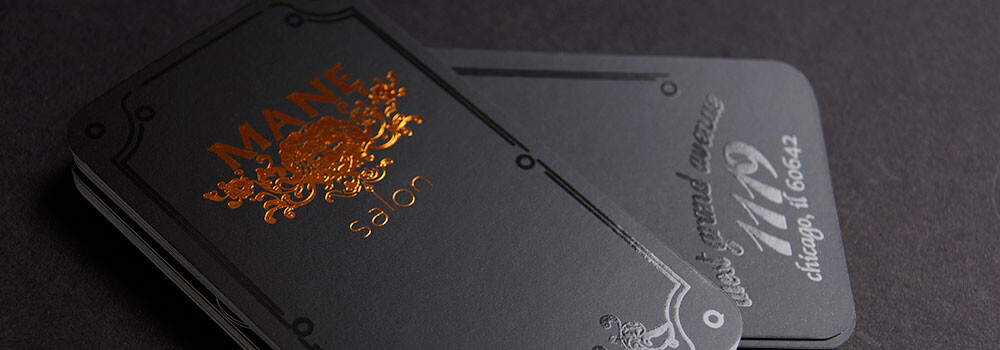 Why not take your business card to the next level by including stamped foil? Stand our with Copper Foil Business Cards.