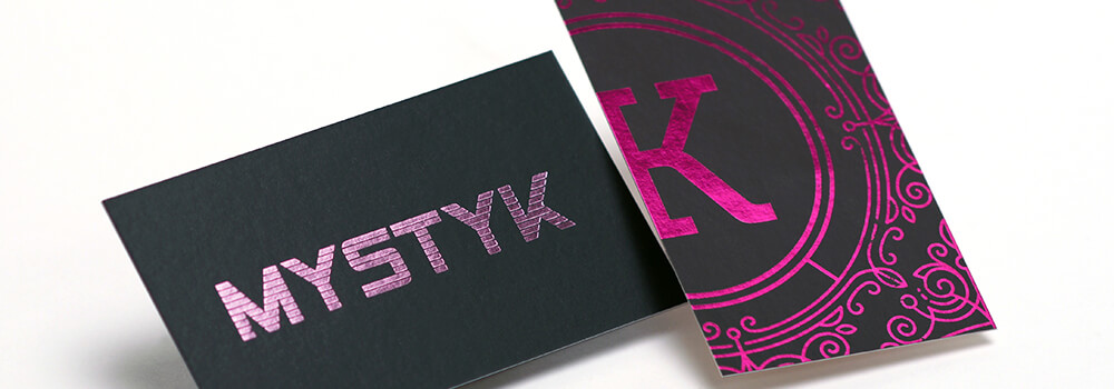 Hot Foiling on Black Glossy Cardstock 