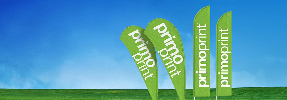 We offer custom flags! Choose from feather flag or teardrop flag. Both printed on durable 3oz Polyester fabric.