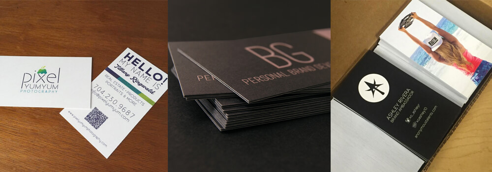 Here are some business cards printed for our customers. We love showing off their work!