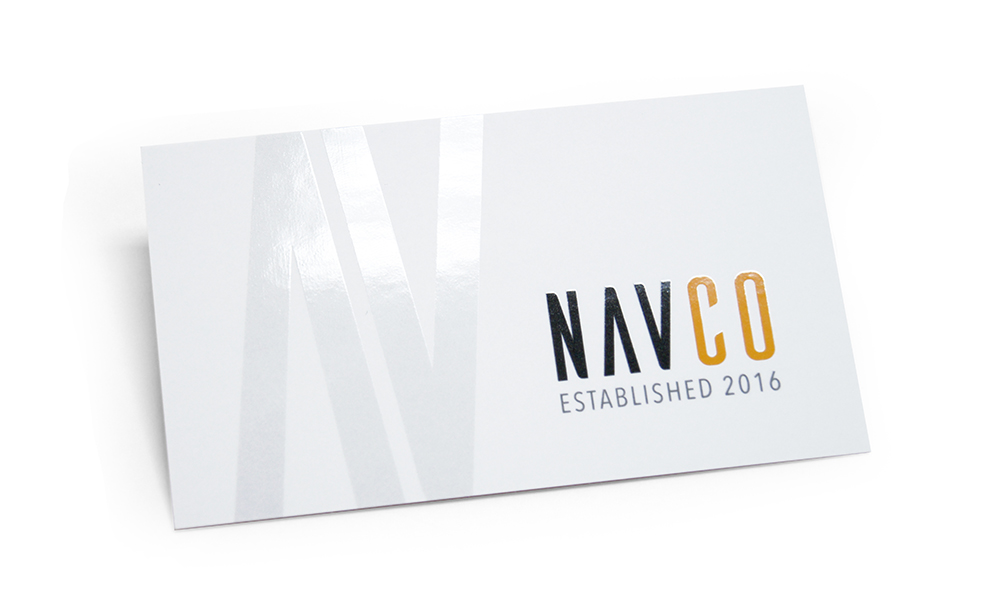 Make a statement with velvet laminated business cards with Spot UV.