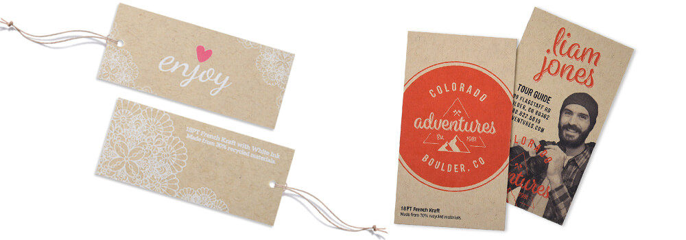 Our brown 18PT uncoated Kraft business cards provide a rustic, beautiful appearance and feel. This environmentally friendly paper stock offers natural fibers and subtle, visible flecks giving them an organic appearance and natural feel.
