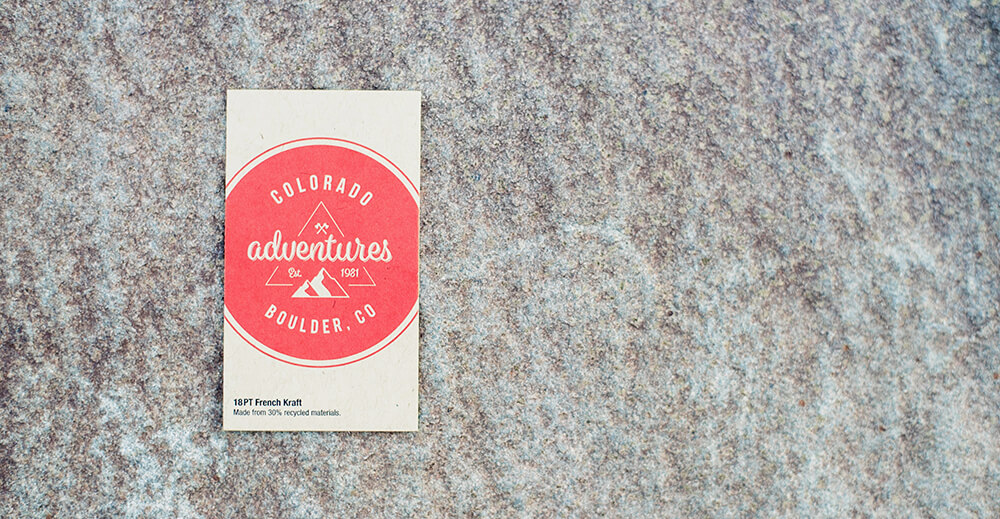 We're excited to announce our latest card stock: Kraft Paper! It's 30% recycled, get your print sample today!