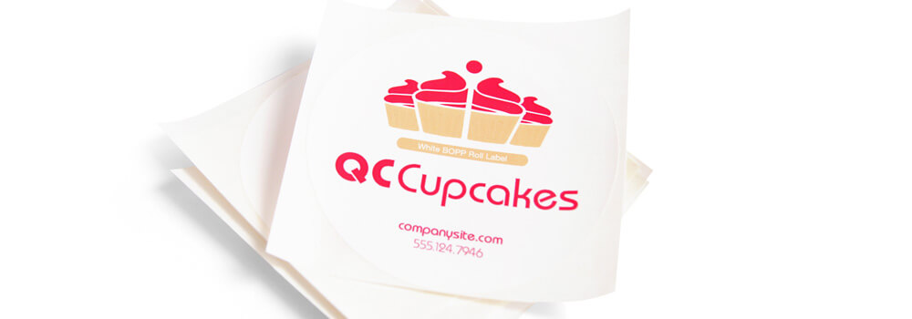 Use printed stickers to display business information build brand awareness. 