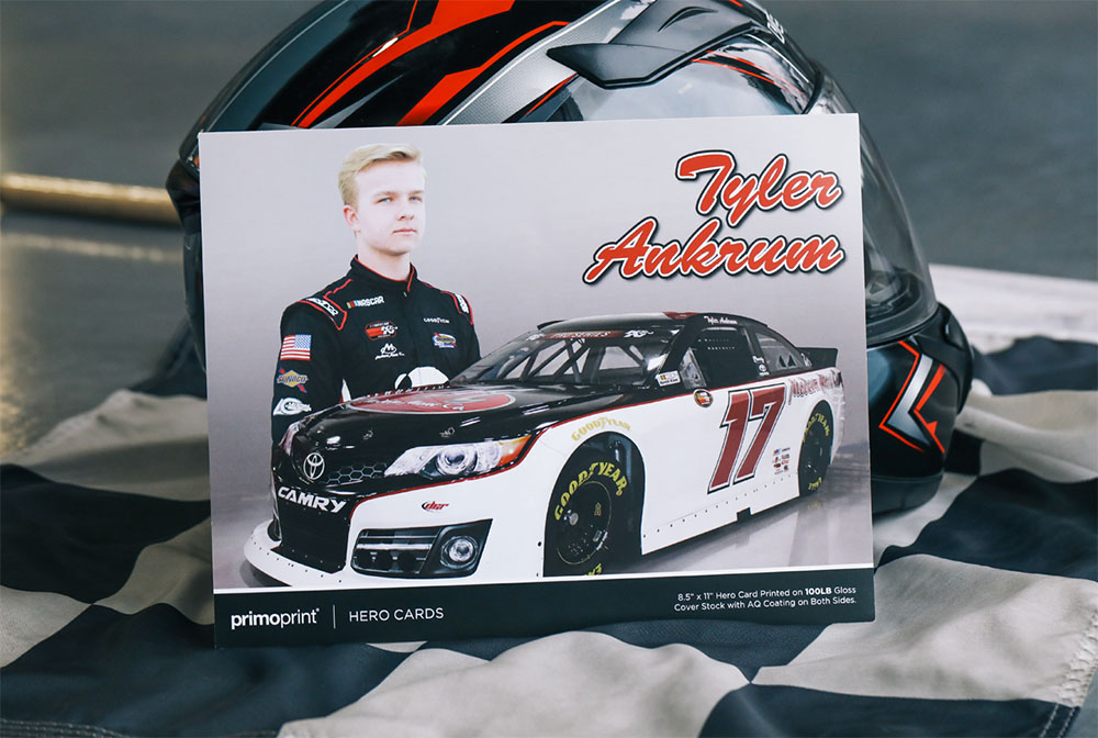 Print your Hero Cards with Primoprint. Also called driver cards or autograph cards, are oversized postcards that promote racing drivers, teams and their sponsors.