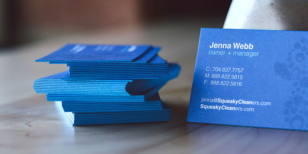 Businesses that are looking for an uncoated card with a simple design on a strong stock will enjoy these thick business cards. 