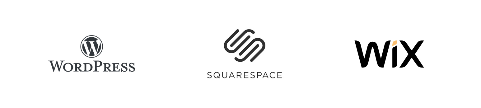 Create your custom website with the following sites; Some of these sites; WordPress, Squarespace, and Wix