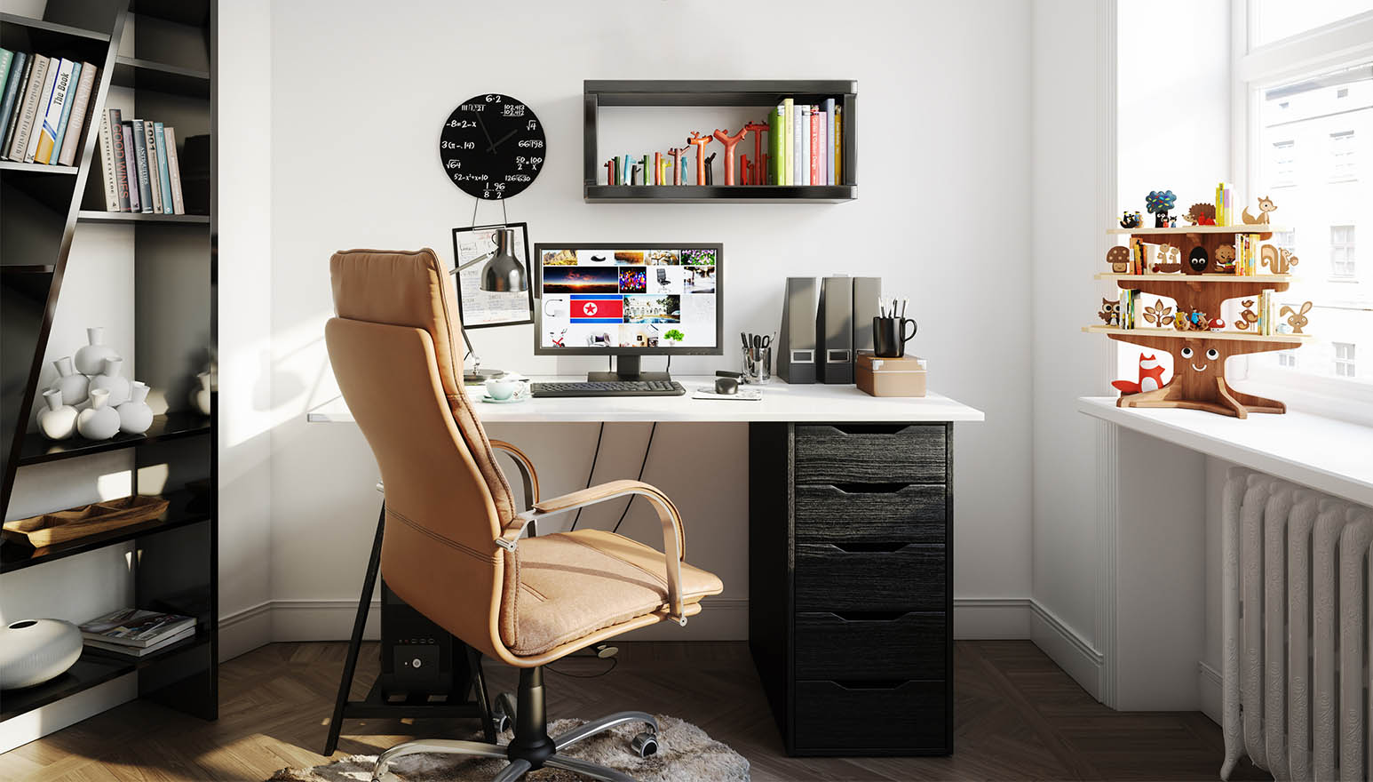 Having a professional and cozy workspace at home can be beneficial. 