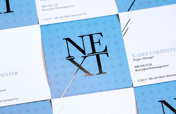 Show off your personality by being unique with square business cards. 