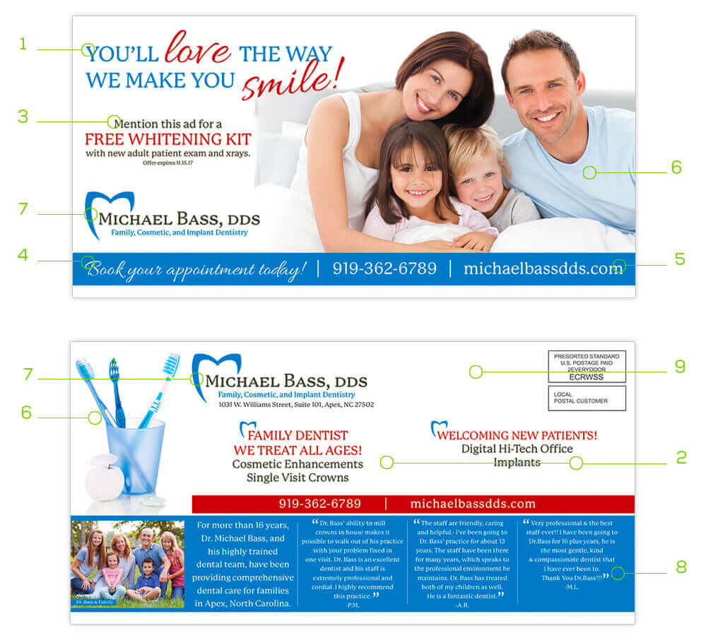 This EDDM® image offering helpful tips and requirements for a successful postcard design