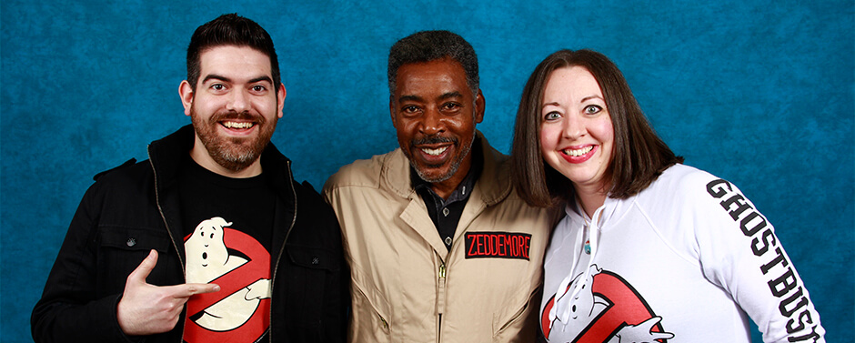 John DiBiase with Ernie Hudson, from Ghostbusters II. 