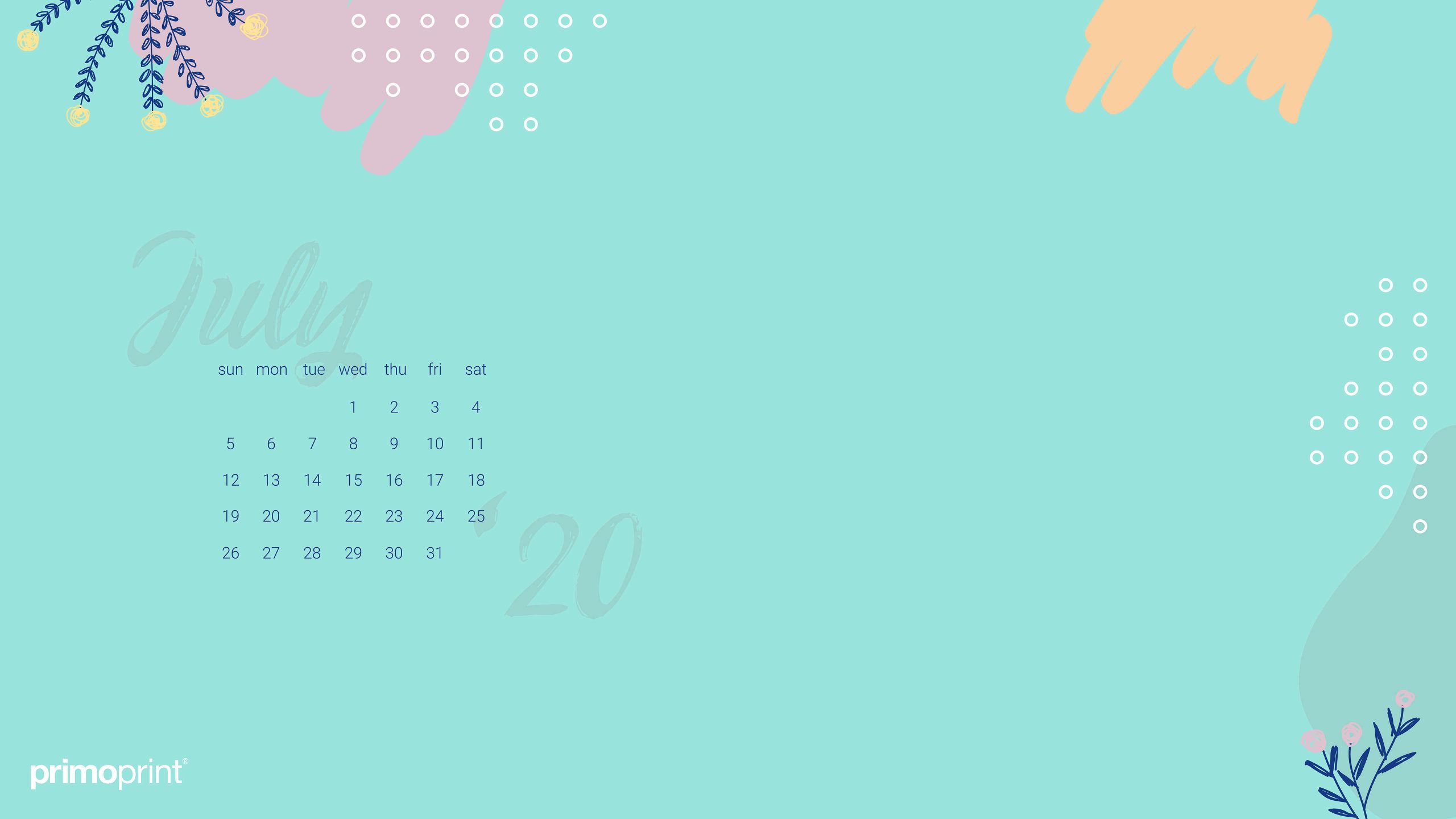 Free Digital Calendar Wallpapers