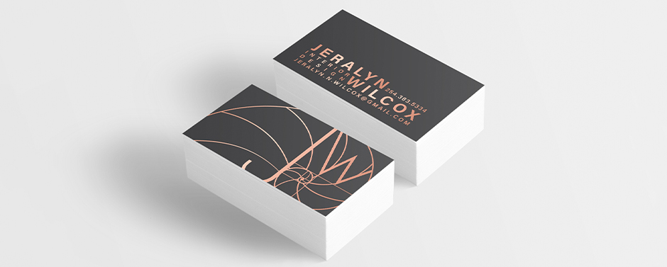 Custom silk laminated business card design