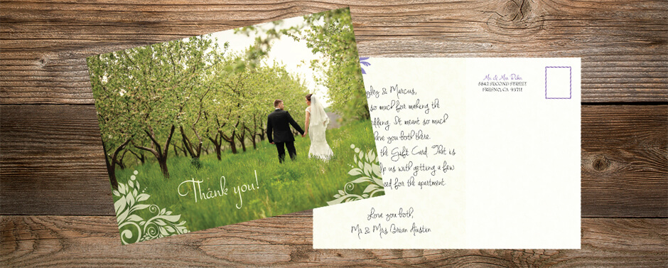 Custom postcards are a great alternative to the traditional thank you card and much more. 