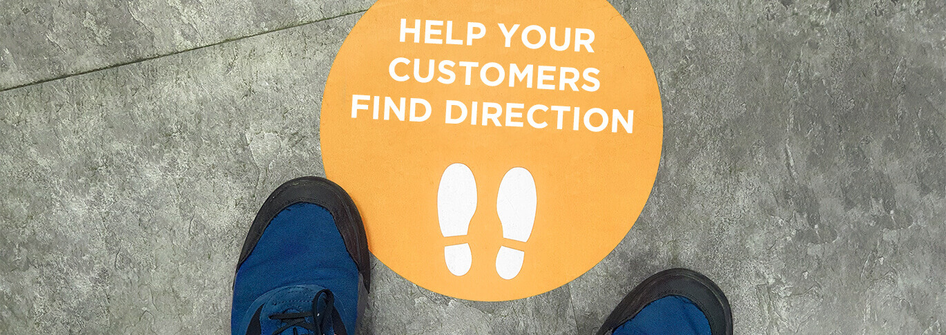 Keep your customers safe with custom floor decals.