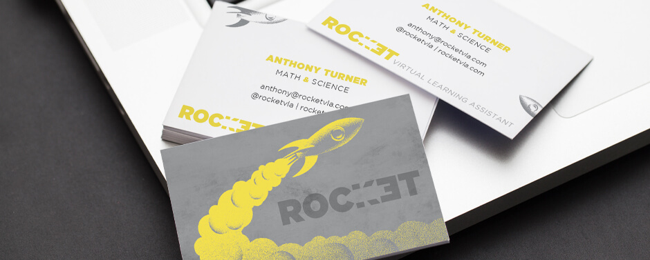 Business cards using the 2021 Pantone Color of the Year