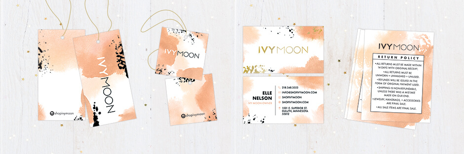 Custom printed products for IvyMoon