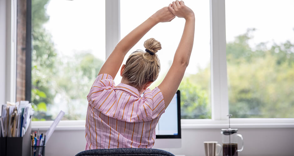 When working from home, set aside some time to take a break. 