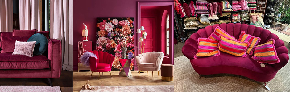 Viva Magenta, Color of the Year, can be used in decorating and furniture too. 