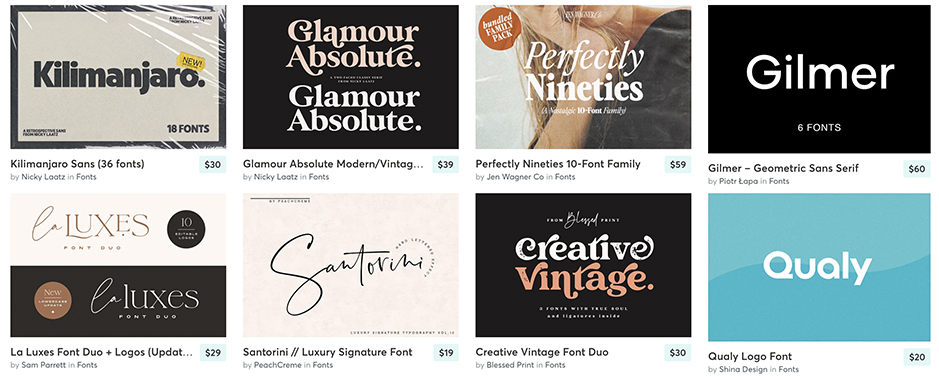 Creative Market Fonts. Beautiful, Decorative fonts. Fonts for all your designs. Multiple styles to choose from. 
