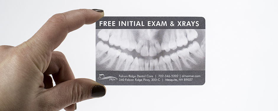 Clear plastic business card design. Xray, dentist