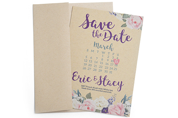 Kraft Paper Invitations Announcements 30 Recycled Paper