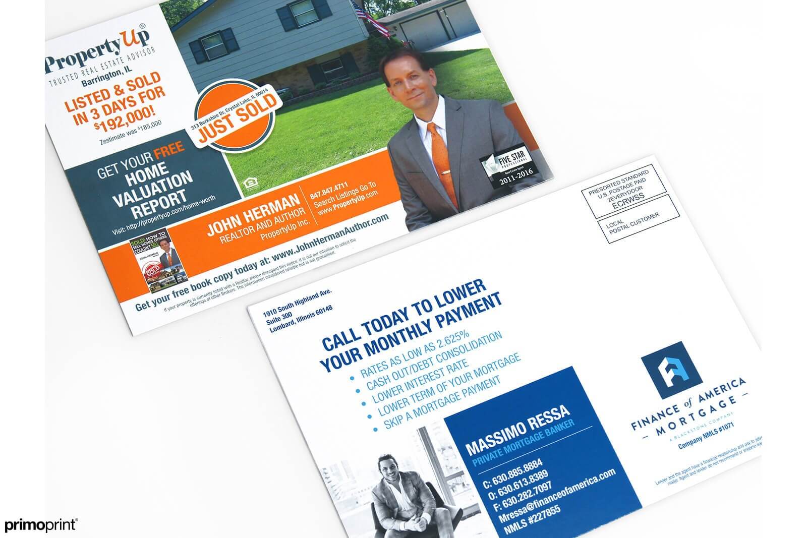 Reach potential buyers with Realtor EDDM® postcards. Printed and designed by Primoprint.