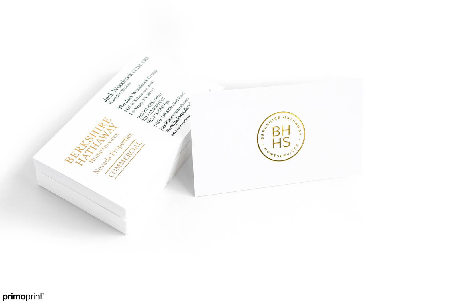 Custom 14PT Uncoated business card with Gold Stamped Foil.