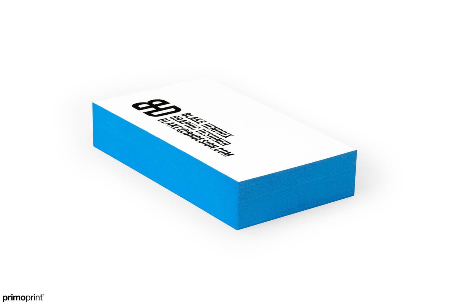 Make a statement with our 32PT uncoated Blue Painted Edge business card designed by Primoprint.