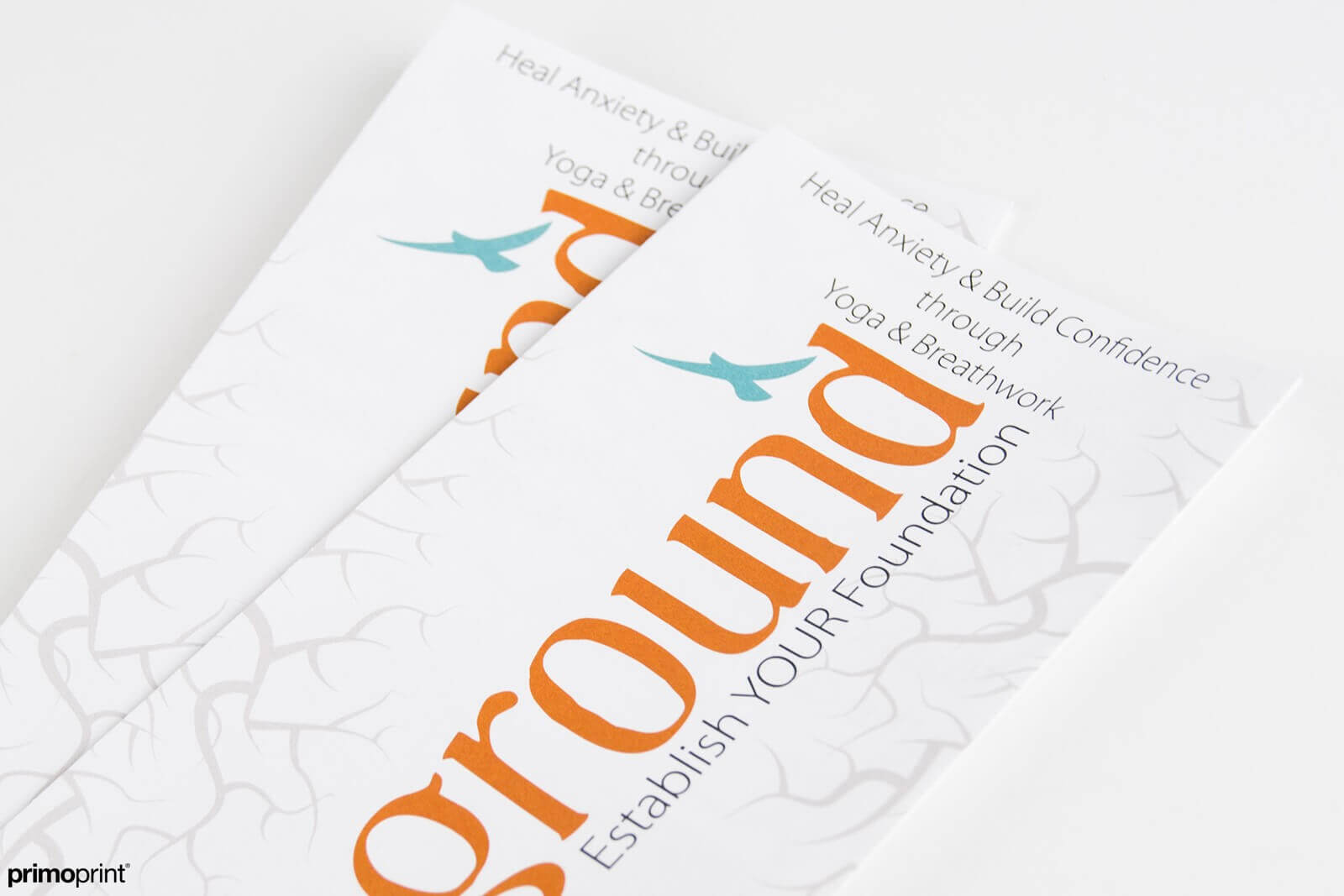 Uncoated 70LB text premium white brochures & flyers printed by Primoprint.
