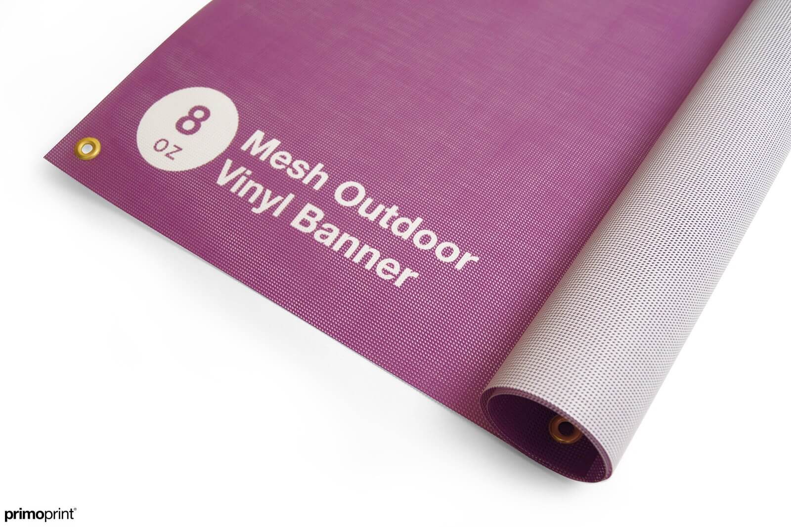 8oz mesh outdoor vinyl banner.