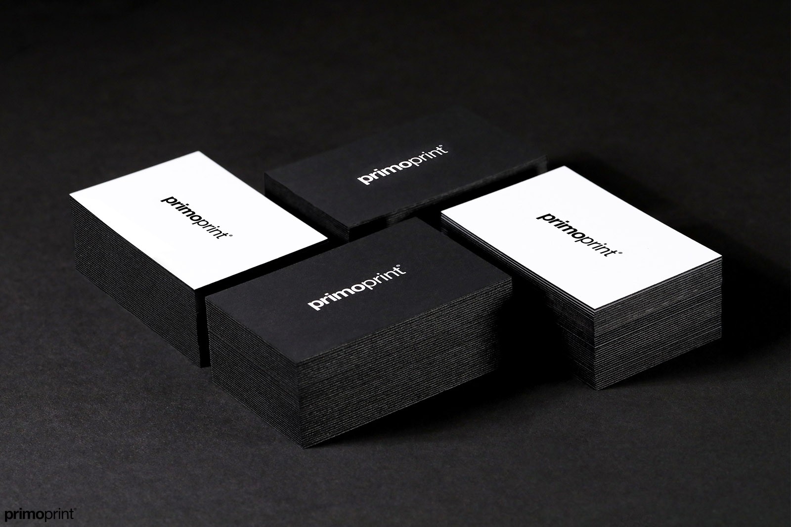 New Black Painted Edge Business Cards. 