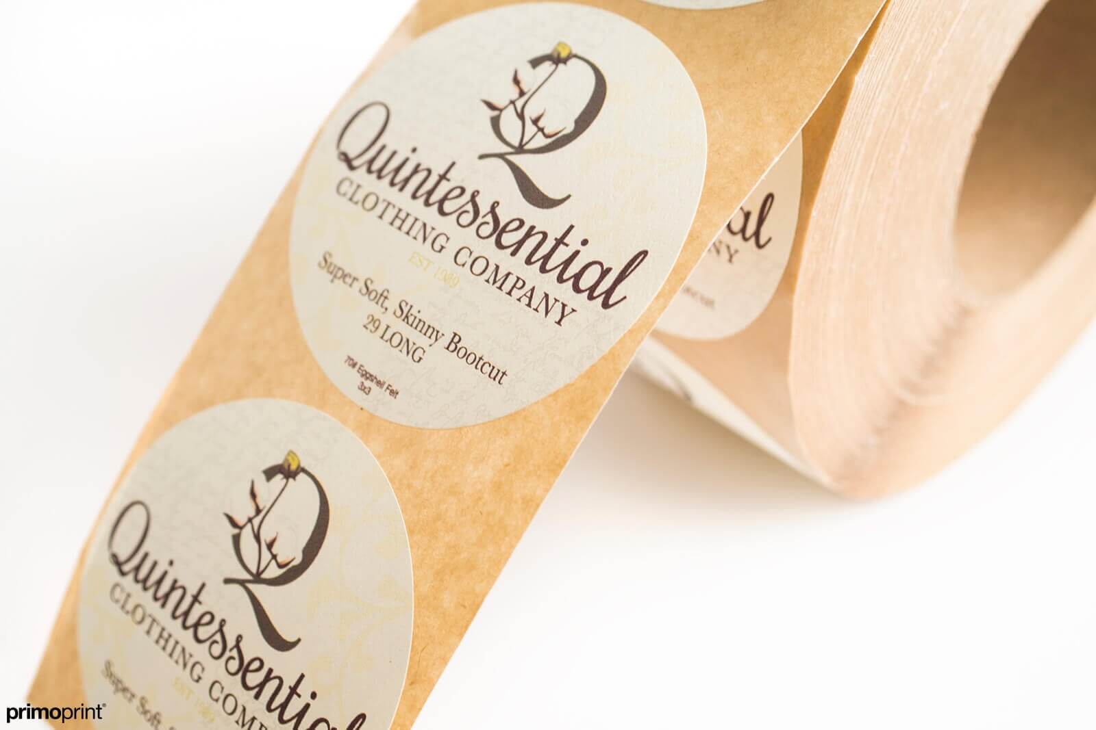 Egg Shell Felt Roll Label Printed by Primoprint