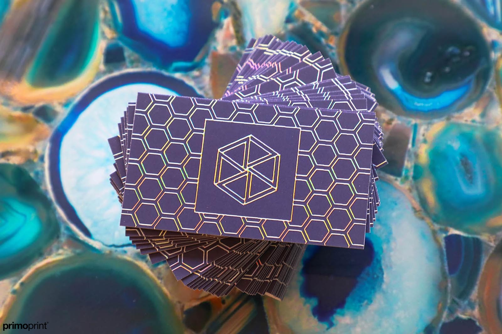 Enhance your business card design by including Holographic Foil