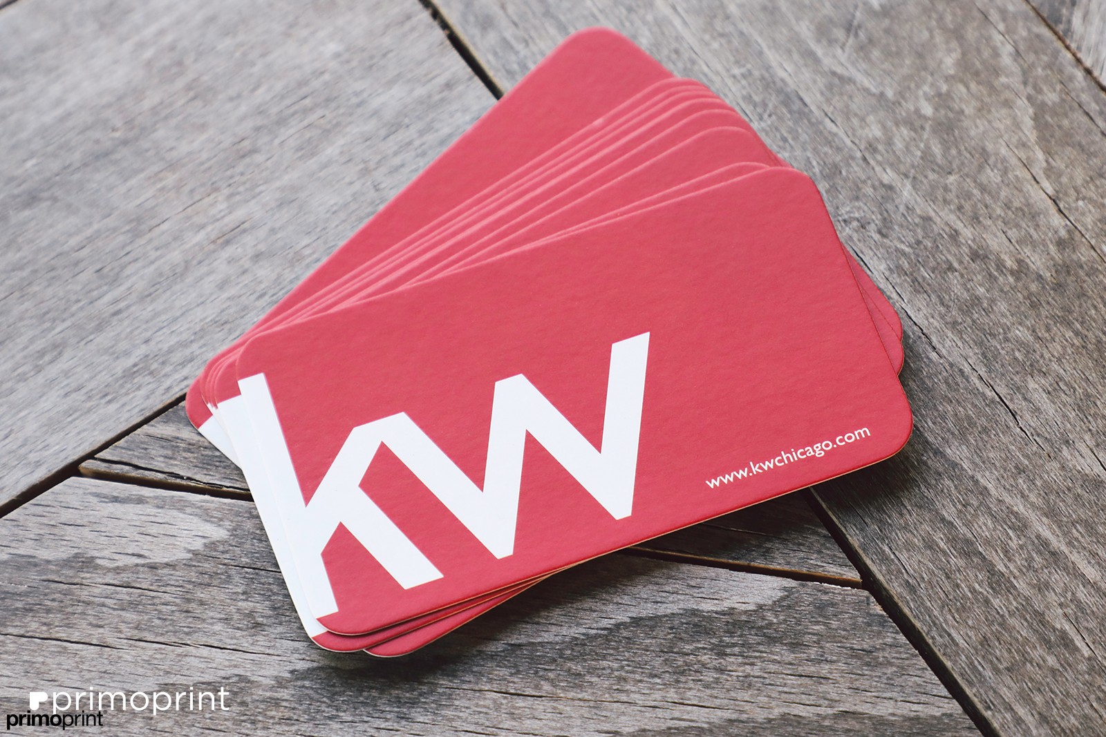 16pt Matte business card with 1/4 rounded corners. 