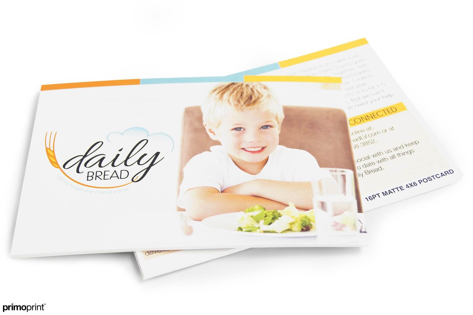 16PT Matte 4x6 postcard. Postcard designed by Primoprint.