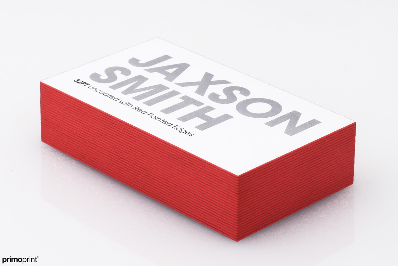 Make a statement with Red Painted Edge buisness cards. Designed by Primoprint.