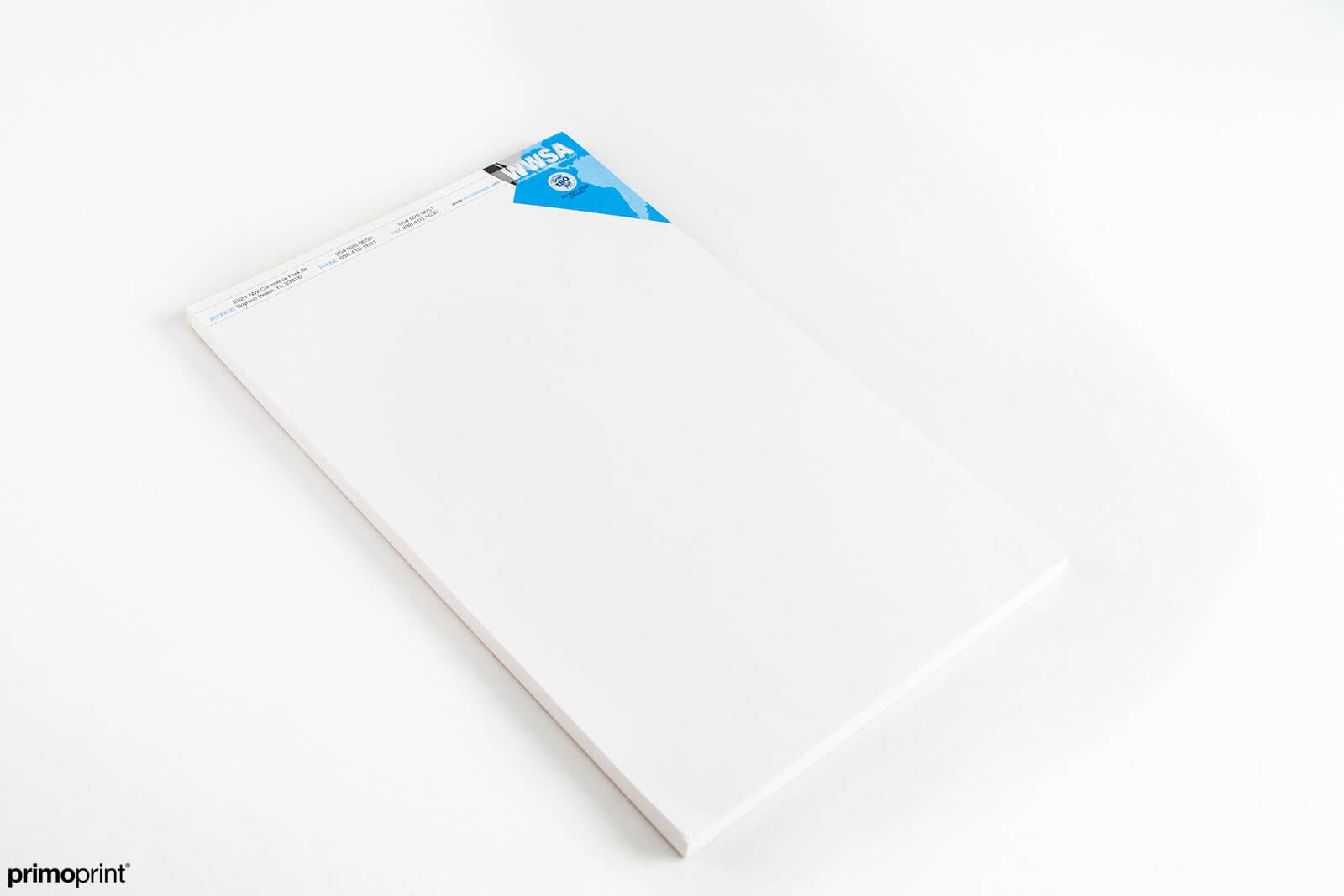 70LB uncoated premium smooth white notepad. 