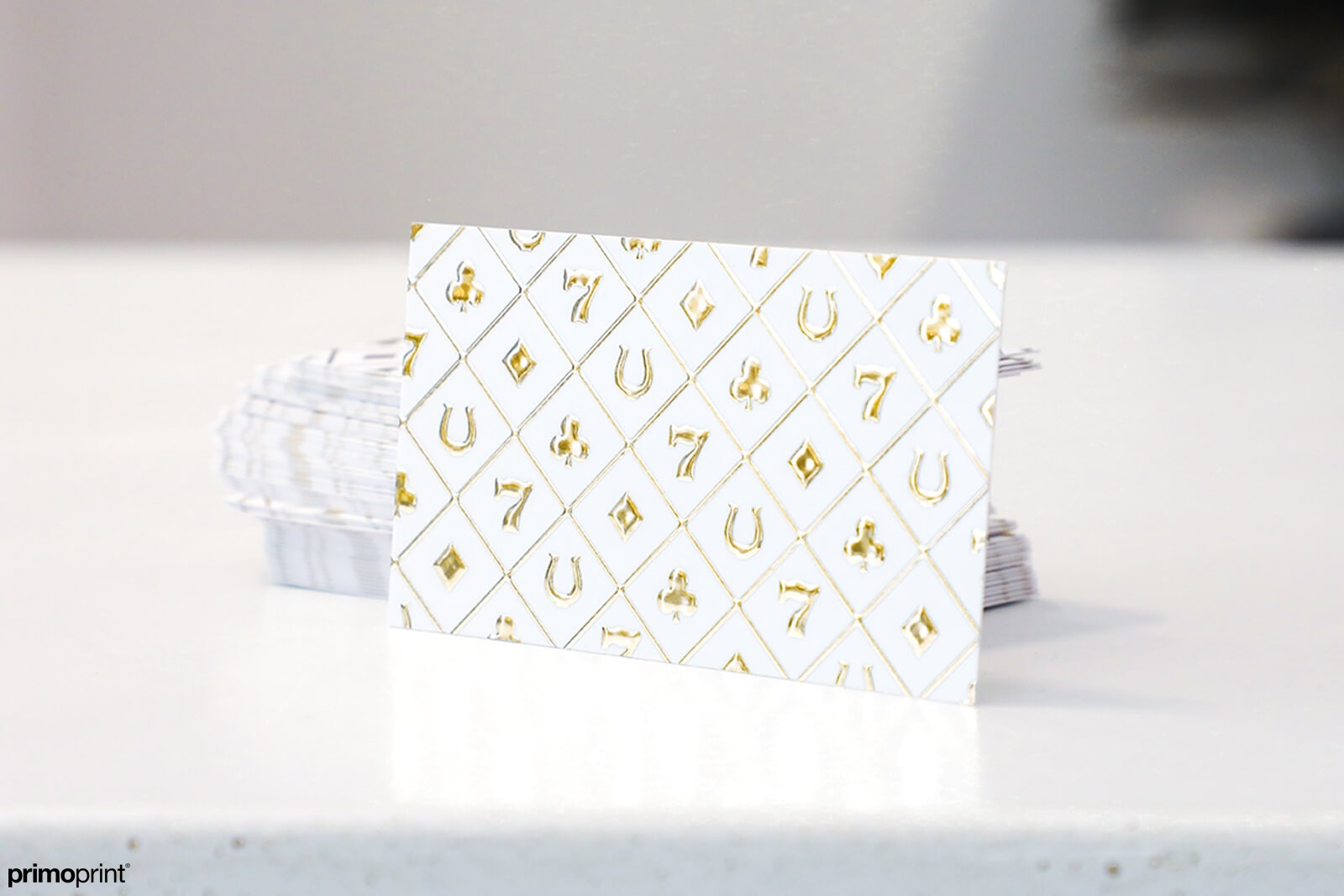 19pt Velvet Business Cards with Gold Raised Foil