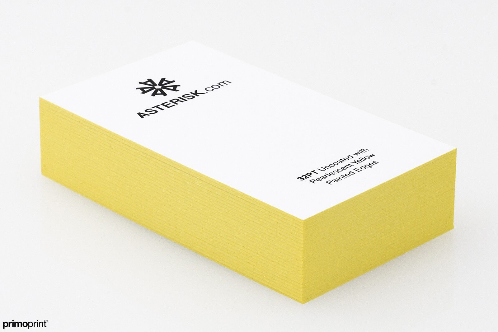 Yellow Painted Edge business card designed by Primo Print